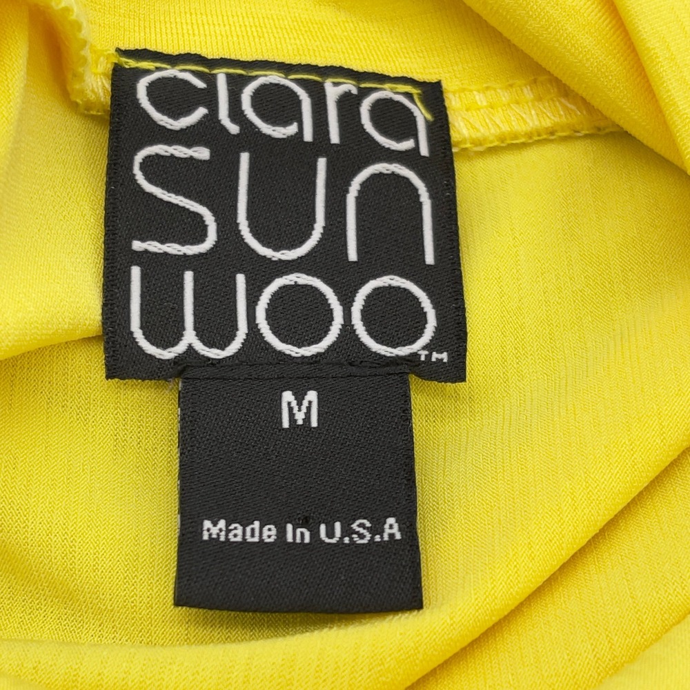 Clara Sun Woo Womens Asymmetrical Tunic Top Medium Ombre Cold Shoulder Artsy - Picture 7 of 12